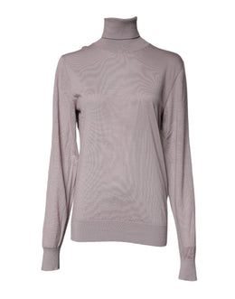 Dolce & Gabbana Brown Cashmere Turtleneck Pullover Sweater
