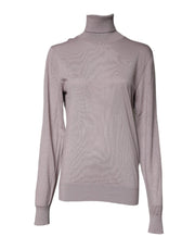 Dolce & Gabbana Brown Cashmere Turtleneck Pullover Sweater