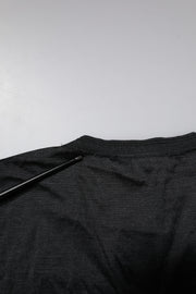 Dolce & Gabbana Dark Gray Silk V-neck Short Sleeves T-shirt