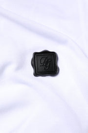 Dolce & Gabbana White Cotton Logo Collared Polo T-shirt
