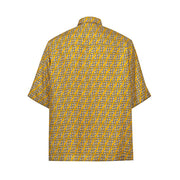 Fendi Yellow Silk Shortsleeve Shirt