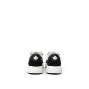 Dsquared² Black And White Leather Athletic Sneakers
