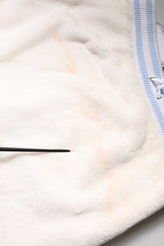 Dolce & Gabbana Off White Faux Fur High Waisted Mini Skirt