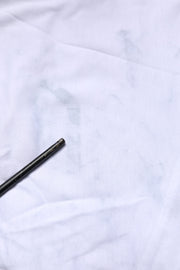 Dolce & Gabbana White Print Lace-Up Cotton Crew Neck T-shirt