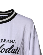 Dolce & Gabbana White Cotton DG Fashion Crew Neck Tee T-shirt