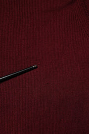 Dolce & Gabbana Burgundy Long Sleeves Turtleneck Slim Sweater