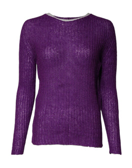 PINK MEMORIES Violet Knitted Long Sleeves Round Neck Sweater