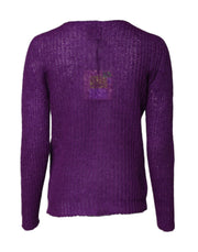 PINK MEMORIES Violet Knitted Long Sleeves Round Neck Sweater