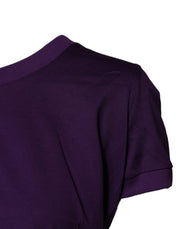 Dolce & Gabbana Violet Cotton Crewneck Short Sleeves T-shirt
