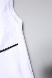 Dolce & Gabbana White Cotton Sleeveless Printed Tank T-shirt