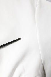 Dolce & Gabbana White Cotton Blend 3/4 Sleeves Blouse Top