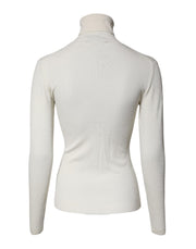 Dolce & Gabbana Cream Long Sleeves Turtleneck Slim Sweater