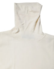 Dolce & Gabbana Cream Long Sleeves Turtleneck Slim Sweater