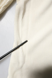 Dolce & Gabbana Cream Long Sleeves Turtleneck Slim Sweater