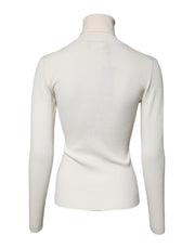 Dolce & Gabbana Cream Long Sleeves Turtleneck Slim Sweater