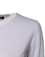 Dolce & Gabbana Cream Cashmere Knit Cropped Cardigan Sweater