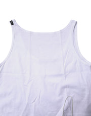 Dolce & Gabbana White Cotton Sleeveless Round Neck Tank Top
