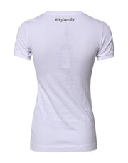 Dolce & Gabbana White #DGFAMILY Embroidery Cotton T-shirt