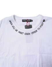 Dolce & Gabbana White Cotton Sleeveless Printed Tank T-shirt