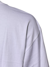 Dolce & Gabbana White Printed Round Neck Top Cotton T-shirt