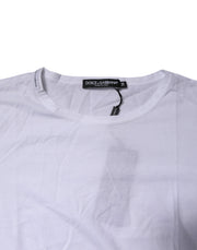 Dolce & Gabbana White Short Sleeves Round Neck Top T-shirt