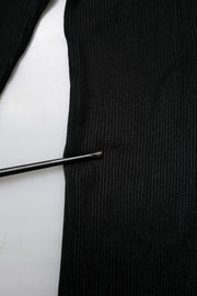 Dolce & Gabbana Black Knit Long Sleeves Turtleneck Slim Top