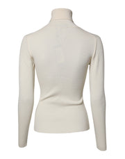 Dolce & Gabbana Cream Long Sleeves Turtleneck Slim Sweater