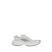 Balenciaga White Calf Leather Bos Taurus Athletic Sneakers