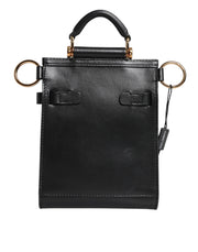 Dolce & Gabbana Black Calfskin Leather Logo Plaque Mini Bag
