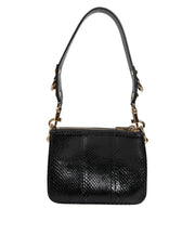 Dolce & Gabbana Black Exotic Leather Shoulder Sling Clutch Bag