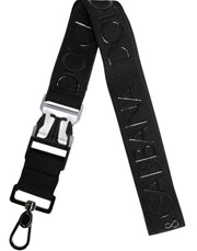 Dolce & Gabbana Black Stretch Polyester Rubberised DG Logo Keychain