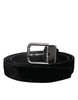 Dolce & Gabbana Black Leather Metal Buckle Classic Belt