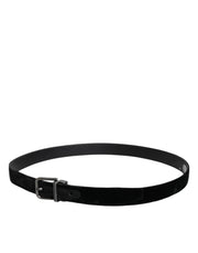 Dolce & Gabbana Black Leather Metal Buckle Classic Belt