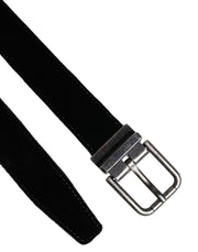 Dolce & Gabbana Black Leather Metal Buckle Classic Belt