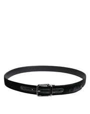 Dolce & Gabbana Black Leather Metal Buckle Classic Belt