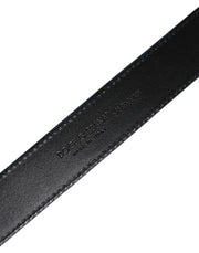 Dolce & Gabbana Blue Beige Leather Weaved Metal Buckle Belt