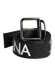 Dolce & Gabbana Black Leather Classic Metal Logo Buckle Belt