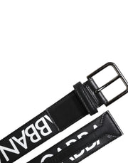 Dolce & Gabbana Black Leather Classic Metal Logo Buckle Belt