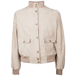 Emilio Romanelli Beige Calfskin Jackets & Coat
