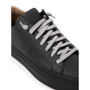 P448 Black Leather Athletic Sneakers