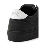 P448 Black Leather Athletic Sneakers