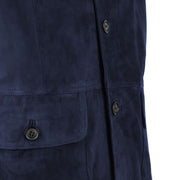 Emilio Romanelli Blue Calfskin Jackets & Coat