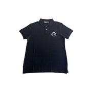 Trussardi Beachwear Black Cotton Polo Shirt