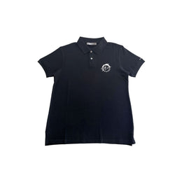 Trussardi Beachwear Black Cotton Polo Shirt