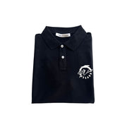 Trussardi Beachwear Black Cotton Polo Shirt