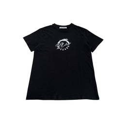 Trussardi Beachwear Black Cotton T-Shirt
