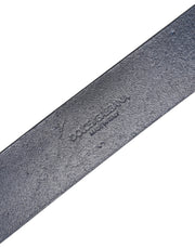 Dolce & Gabbana Blue Leather Classic Metal Logo Buckle Belt