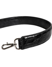 Dolce & Gabbana Black Alligator Leather Bag Shoulder Strap