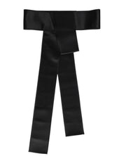 Dolce & Gabbana Black Satin Wide Waist Belt