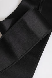 Dolce & Gabbana Black Satin Wide Waist Belt